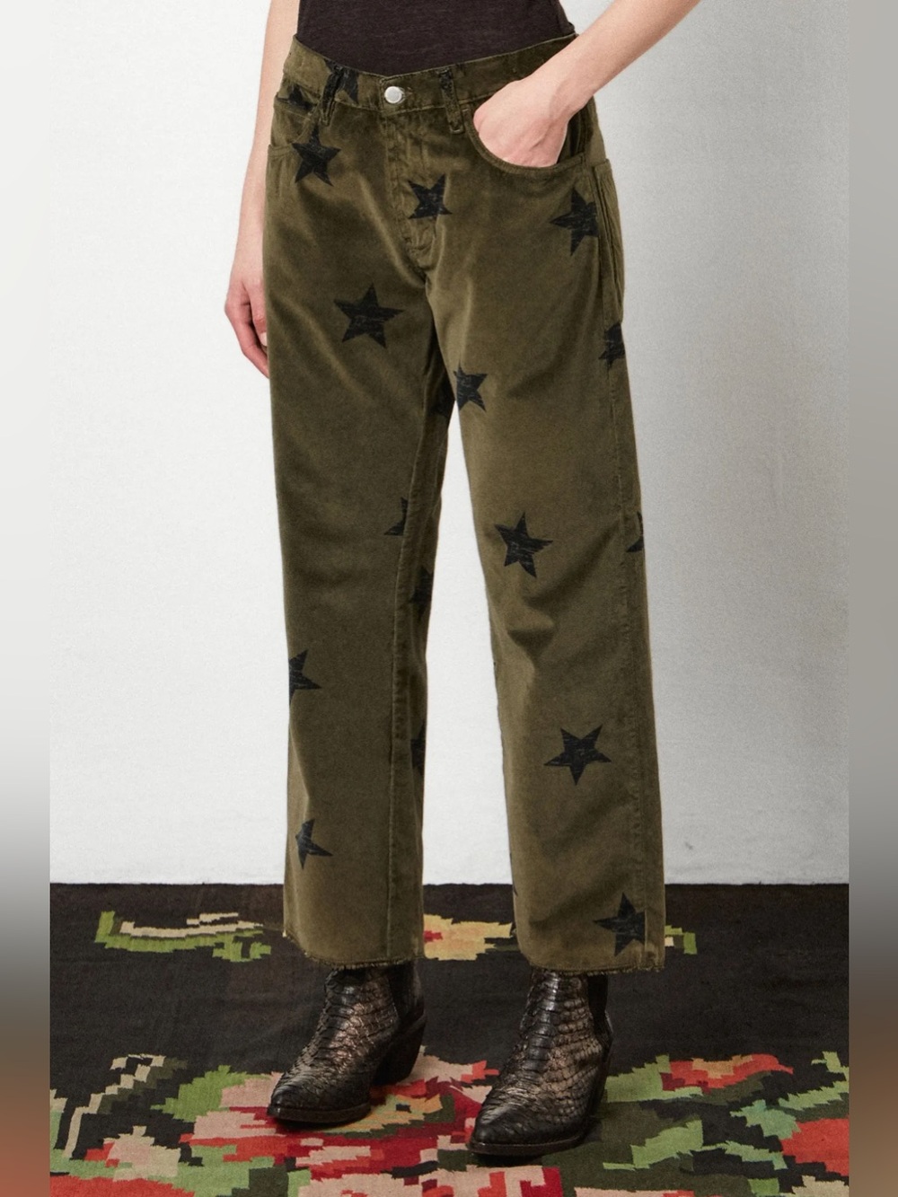 Massimo Alba Velvet Star Print Slouchy Pants
